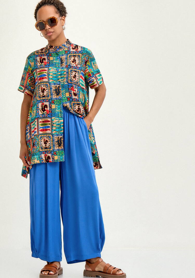 Брюки свободного кроя на резинке по низу шир.  750, рис. 24