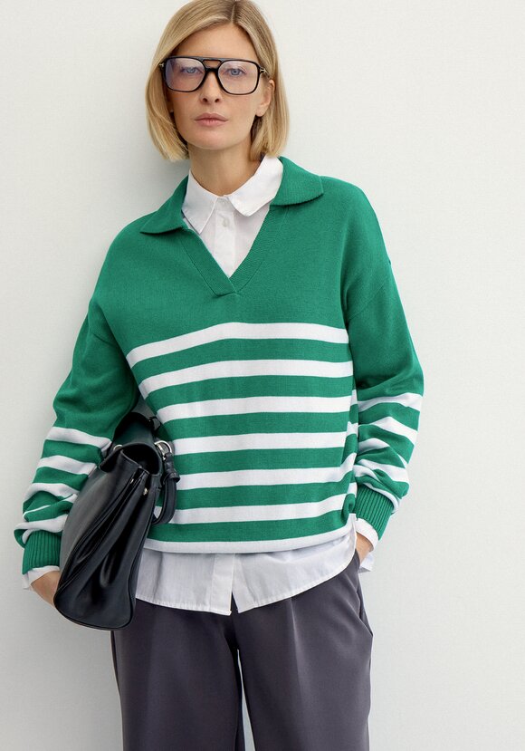 Джемпер поло в полоску шир.  580, рис. 5