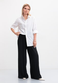 Брюки палаццо с поясом на резинке