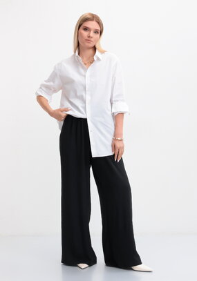 Брюки палаццо с поясом на резинке