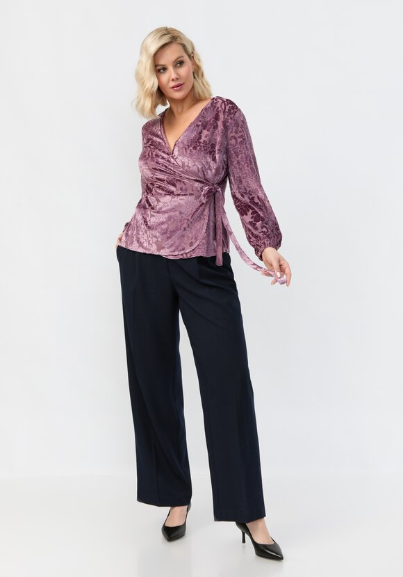 Блуза с цветочным принтом из бархата шир.  580, рис. 14