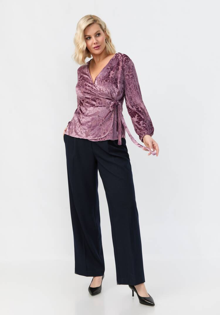 Блуза с цветочным принтом из бархата шир.  750, рис. 14