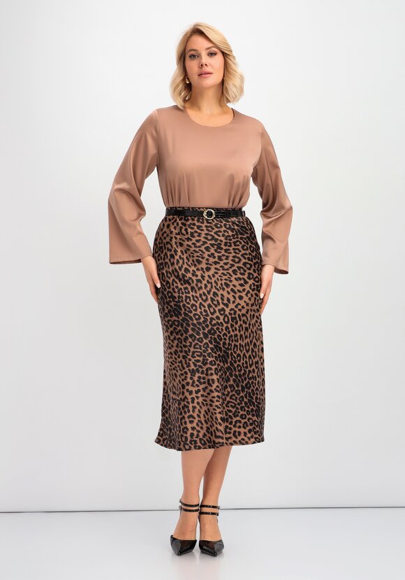 Юбка длины миди с шелком шир.  580, рис. 6