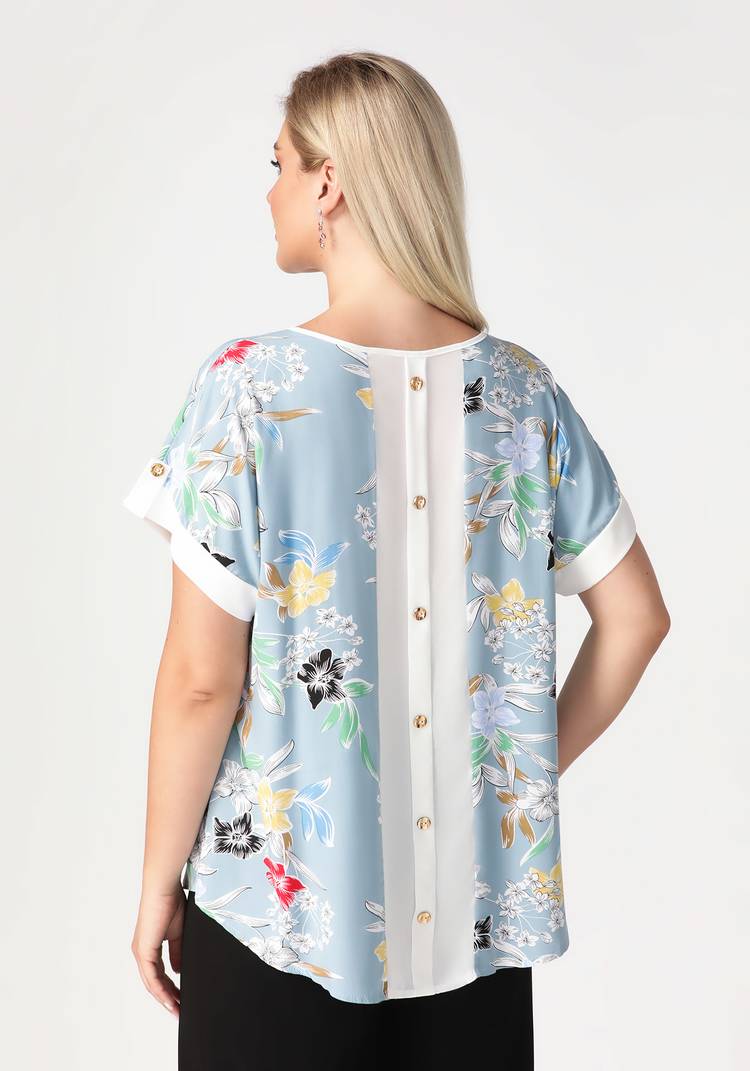 Блуза Цветочный день шир.  750, рис. 13