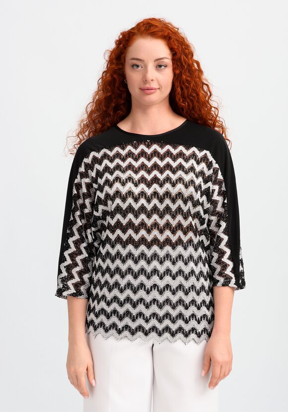 Блуза с люрексом-зигзаг шир.  580, рис. 4