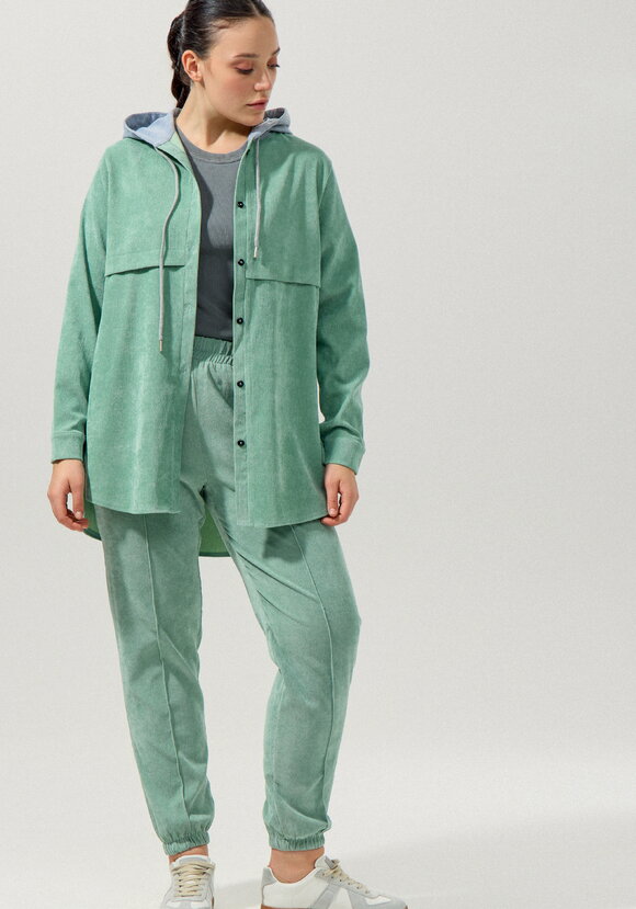 Рубашка из вельвета с капюшоном шир.  580, рис. 2