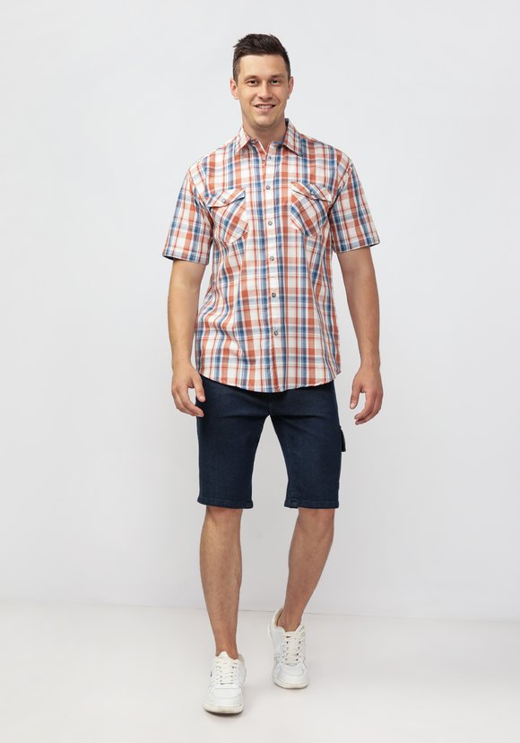 Рубашка из поплина в клетку Базиль шир.  580, рис. 2