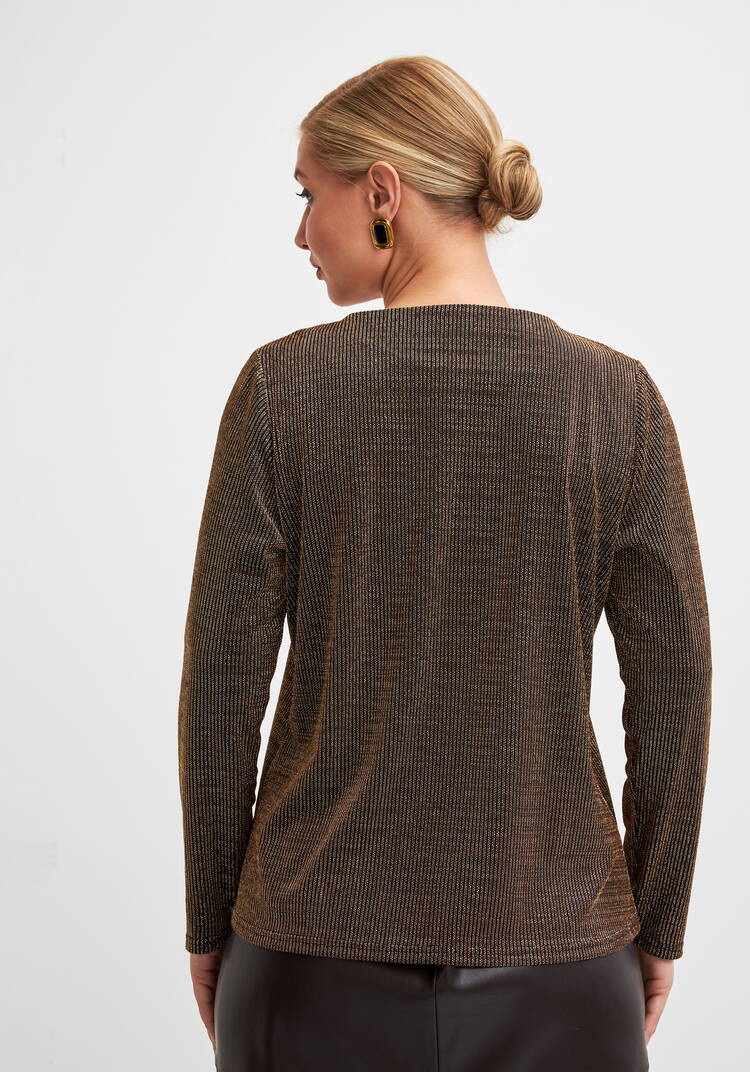 Блуза из трикотажа с люрексом шир.  750, рис. 3