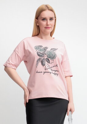 Футболка с принтом Зеленый цветок