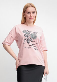 Футболка с принтом Зеленый цветок