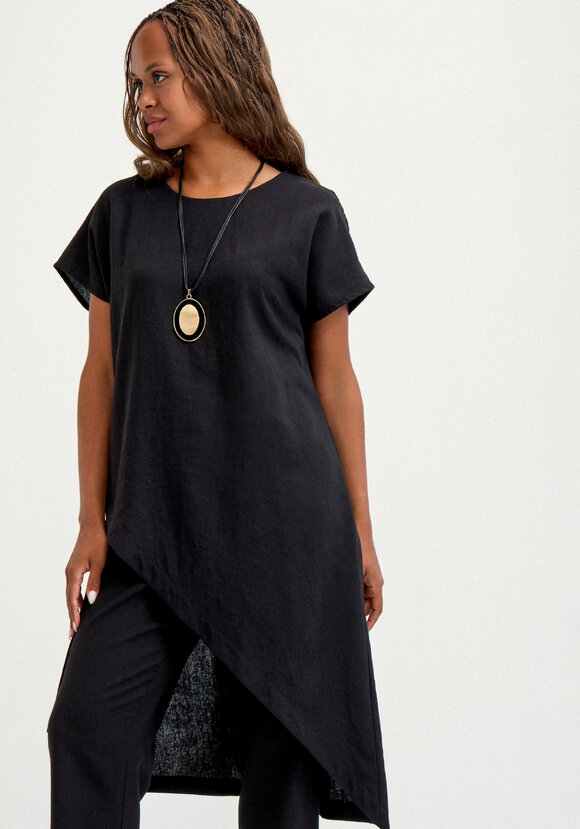 Туника изo льна с ассиметричным кроем шир.  580, рис. 2