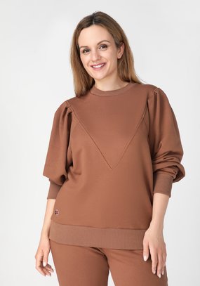 Свитшот с контрастной отстрочкой