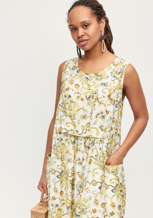 Сарафан изо льна с карманами Аурелия шир.  580, рис. 2