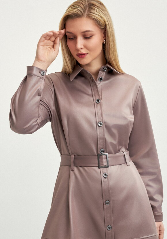 Платье-рубашка трикотажное под кожу шир.  580, рис. 17