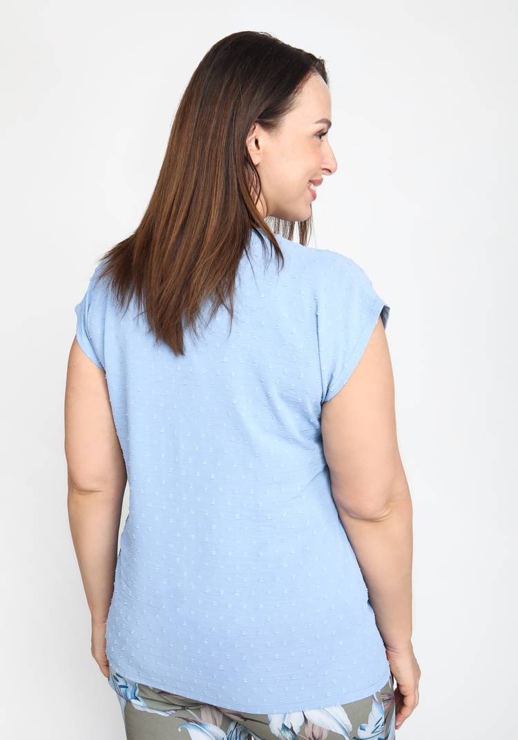 Топ однотонный со спущенным рукавом шир.  750, рис. 6