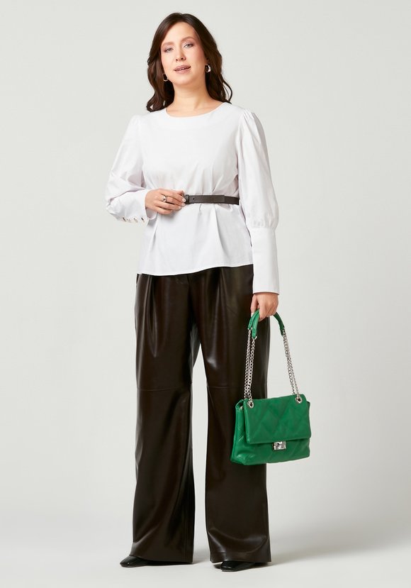 Блуза прямого кроя на пуговицах сзади шир.  580, рис. 3