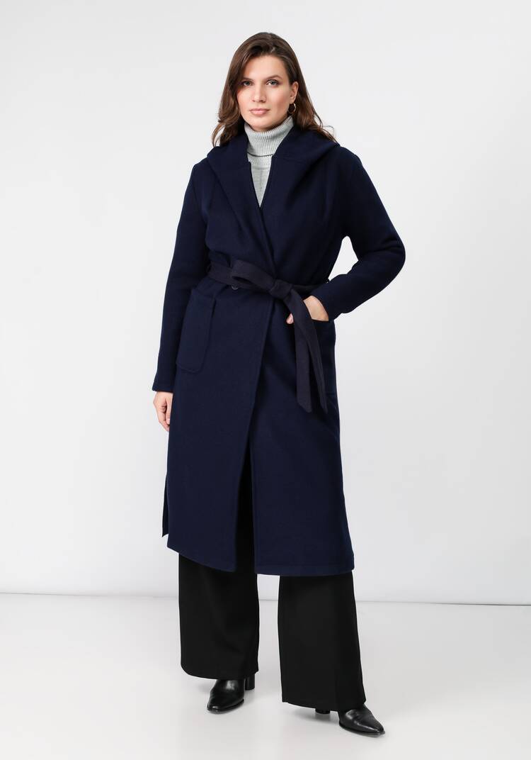 Пальто удлиненное с поясом шир.  750, рис. 17