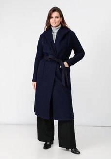 Пальто удлиненное с поясом