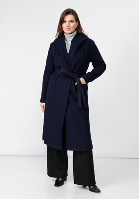 Пальто удлиненное с поясом