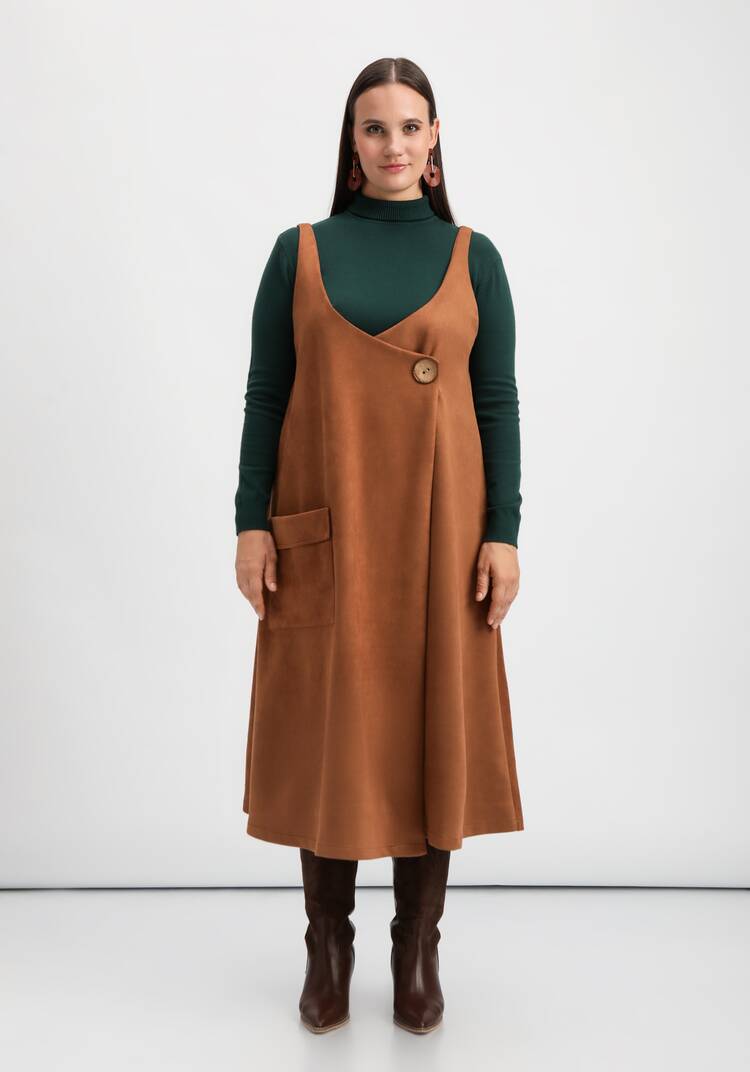 Сарафан оверсайз с накладным карманом шир.  750, рис. 4