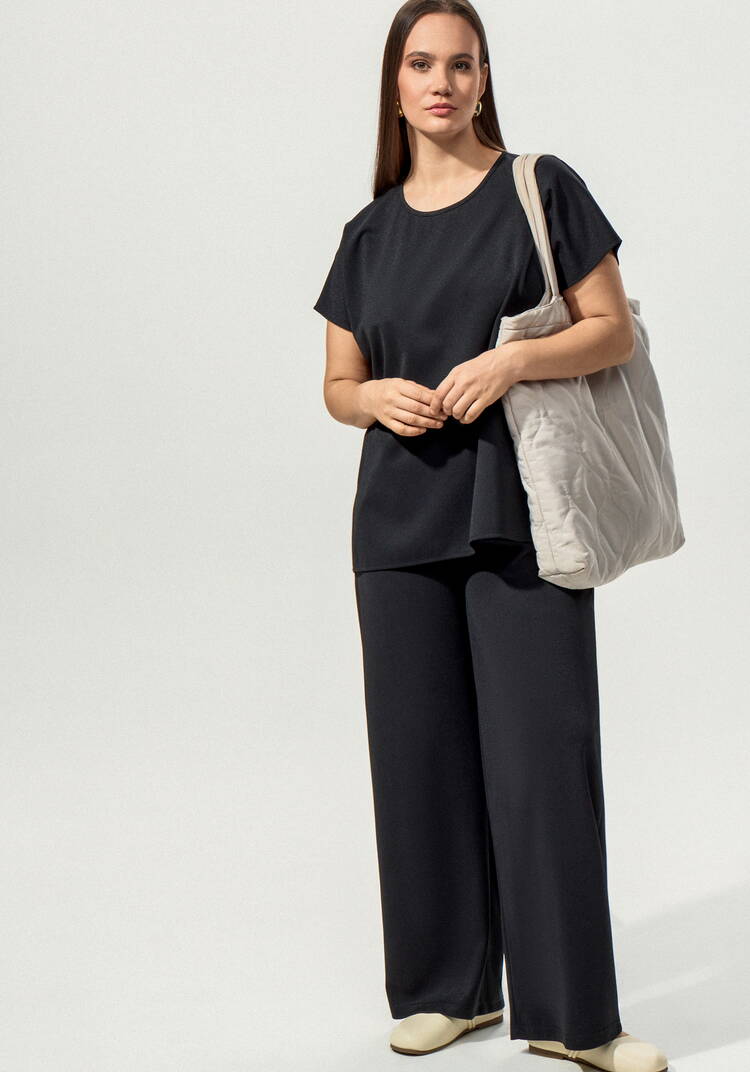 Брюки на резинке с метанитью шир.  750, рис. 5