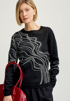 Джемпер с абстрактным рисунком Волны
