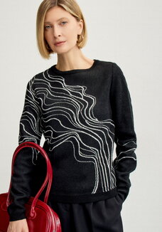 Джемпер с абстрактным рисунком Волны