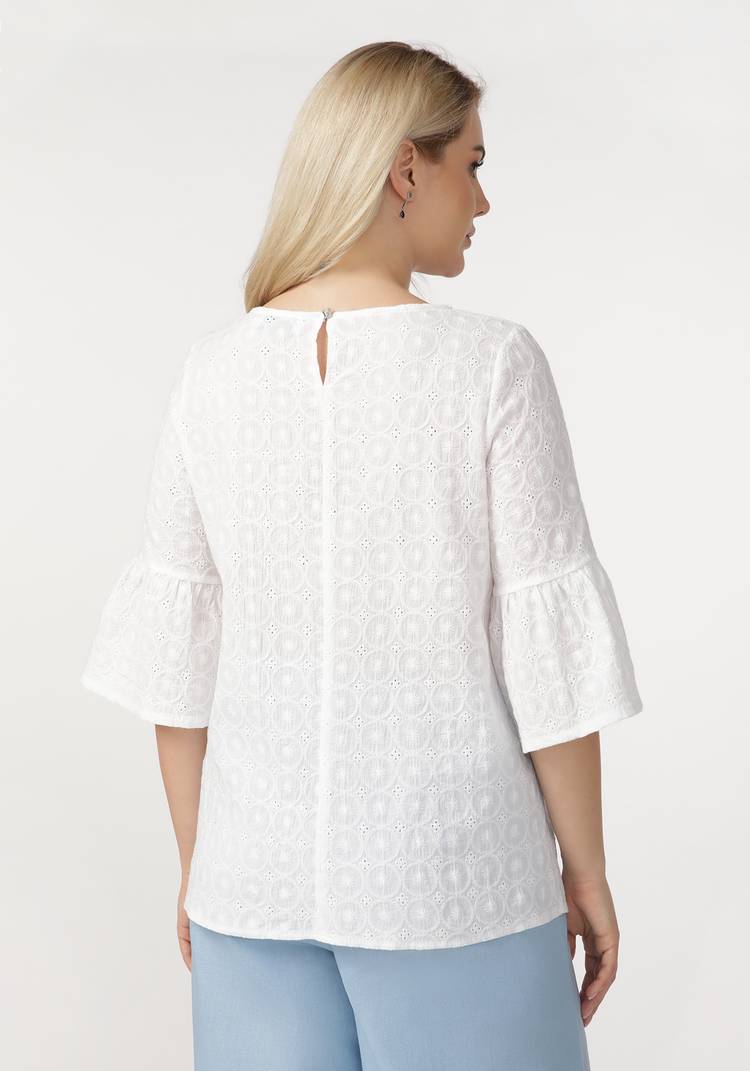 Блуза из шитья с воланом по низу рукава шир.  750, рис. 3