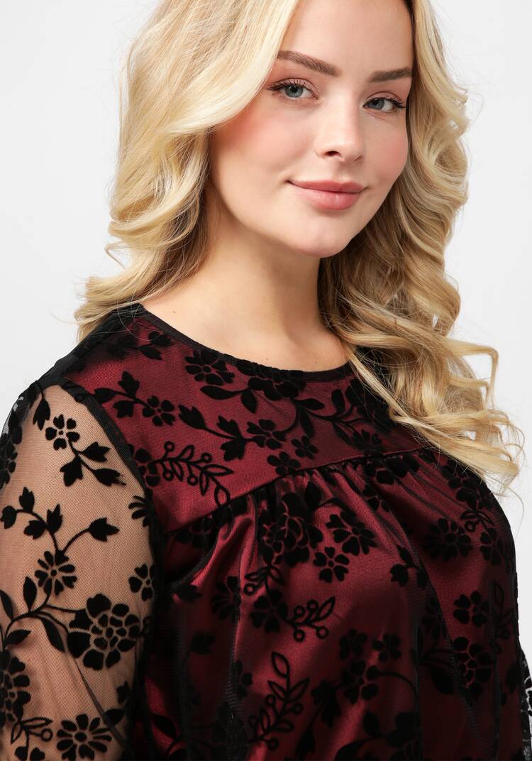 Блуза с шитьем на сетке шир.  750, рис. 5