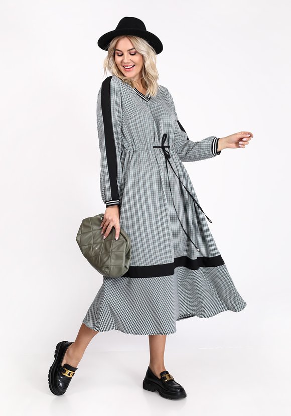 Платье миди с кулиской на талии шир.  580, рис. 6