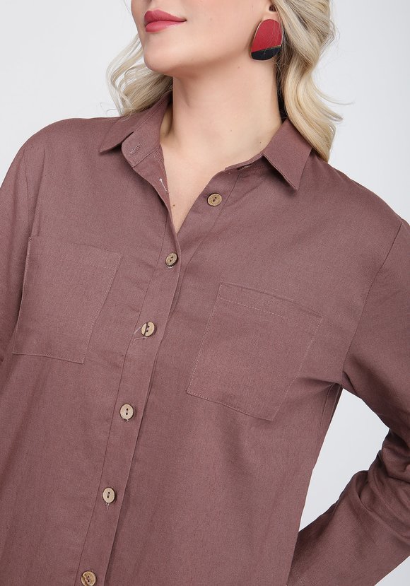 Рубашка удлиненная на пуговицах шир.  580, рис. 8