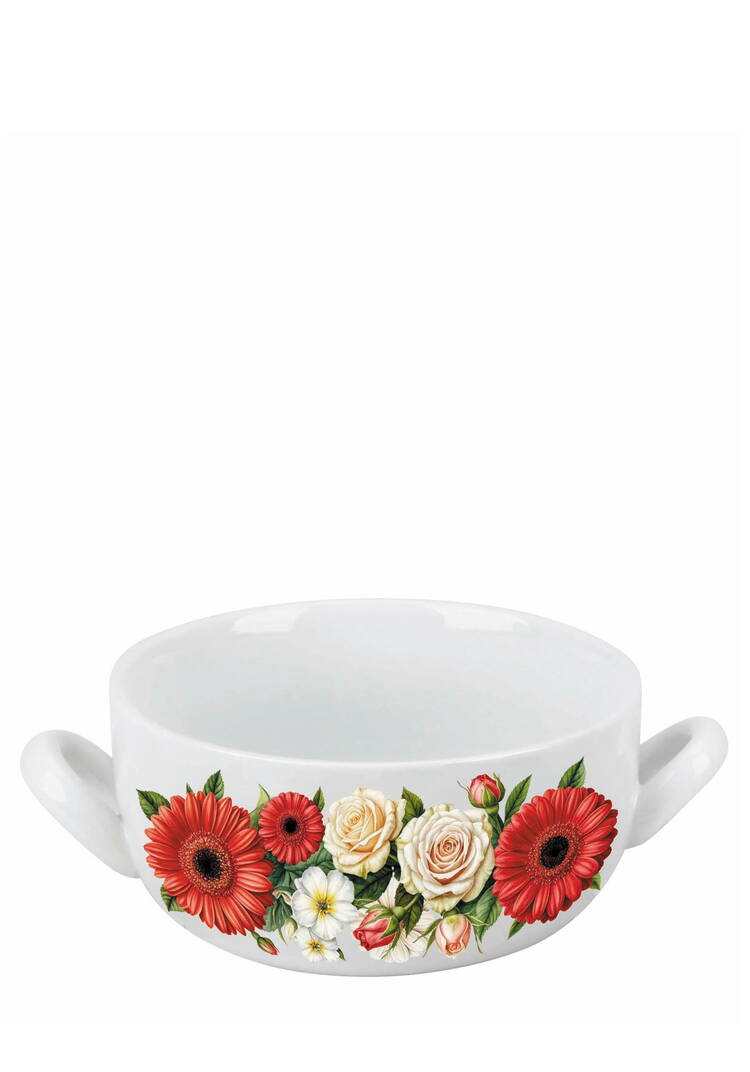 Набор фарфоровых бульонниц с ложками, 4 шт. шир.  750, рис. 16