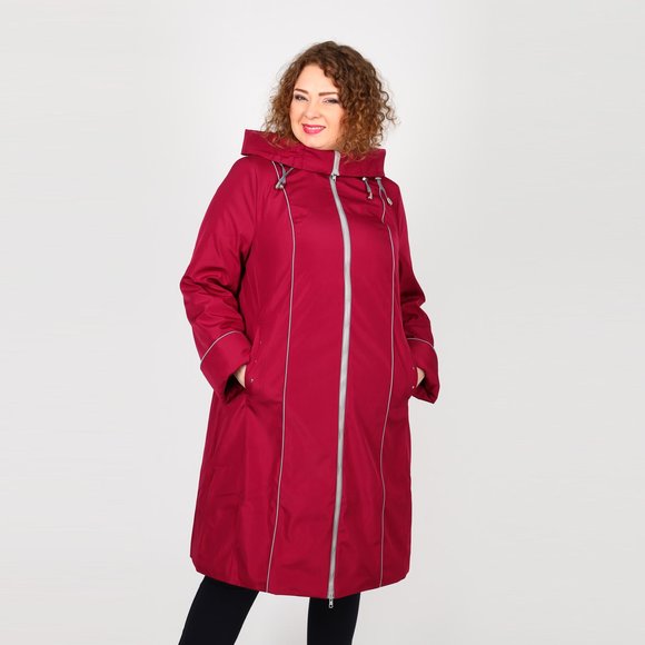 Пальто на молнии с капюшоном и карманами шир.  580, рис. 11