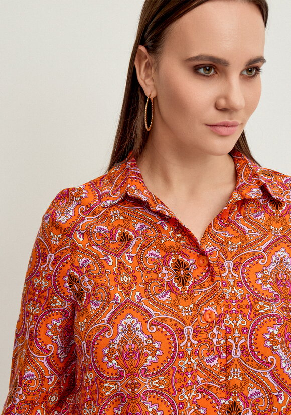 Блуза А-силуэта с ярусами шир.  580, рис. 5