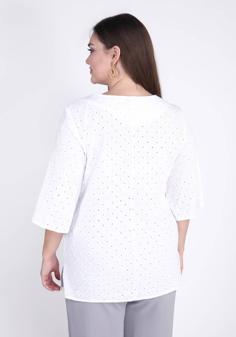 Блуза из шитья с круглым воротом шир.  750, рис. 8