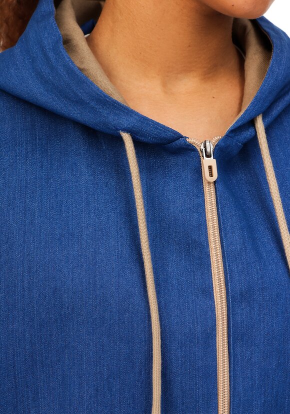 Куртка джинсовая на молнии с капюшоном шир.  580, рис. 5