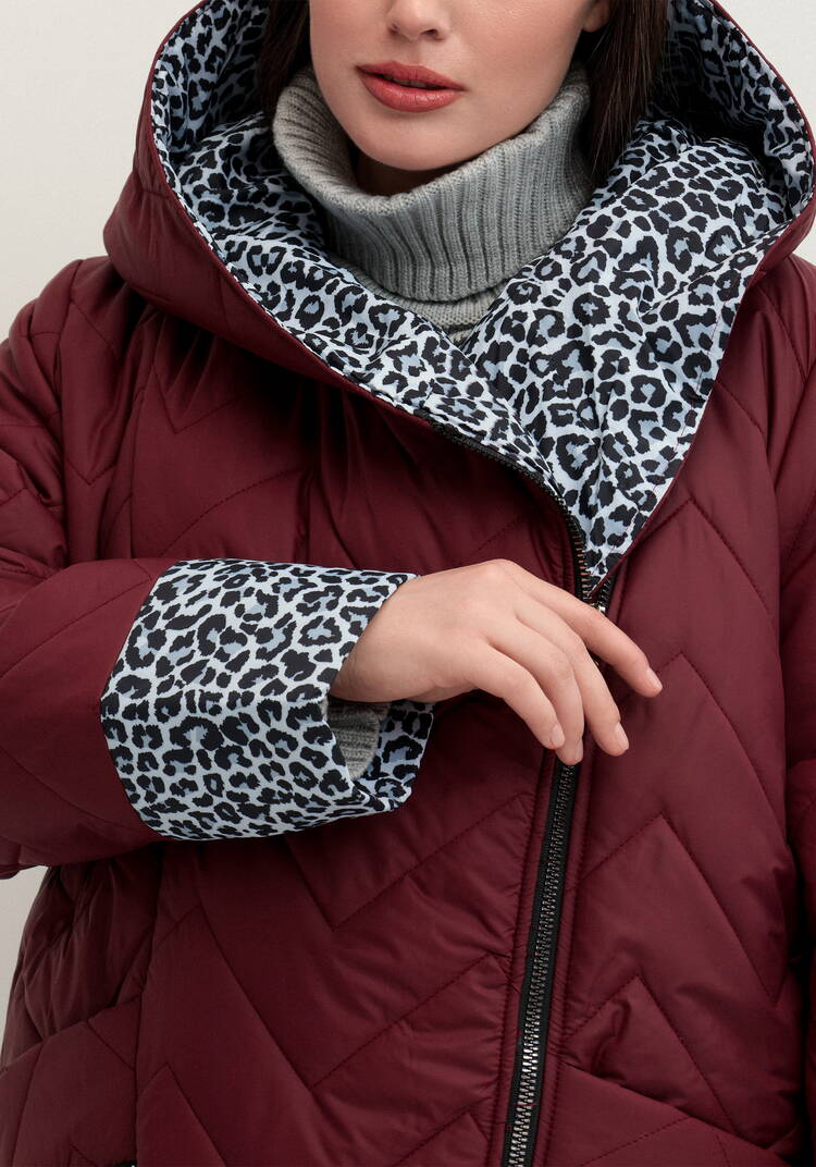 Куртка стеганая с анималистичным принтом шир.  750, рис. 6