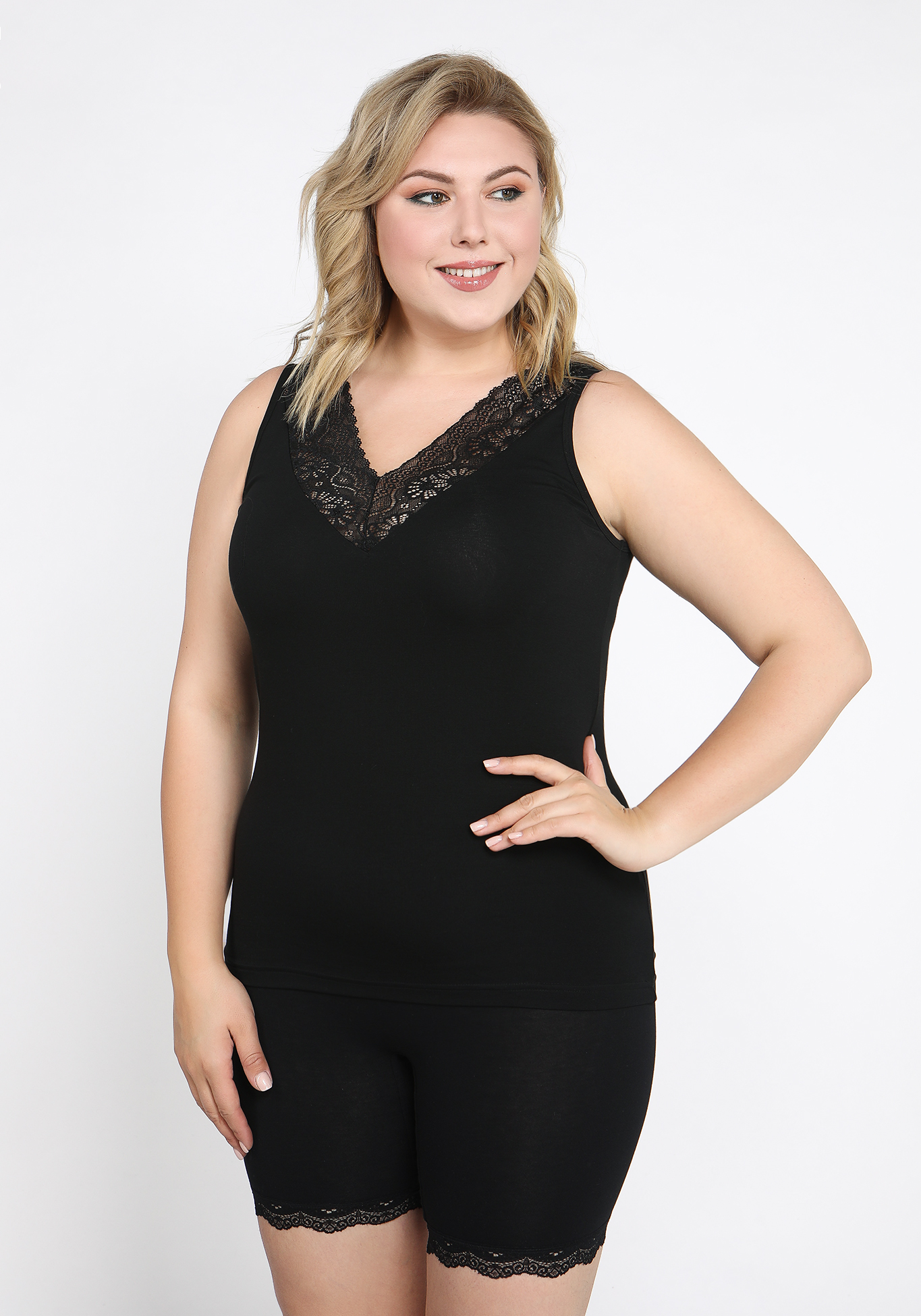 Майка с кружевом "Танго"