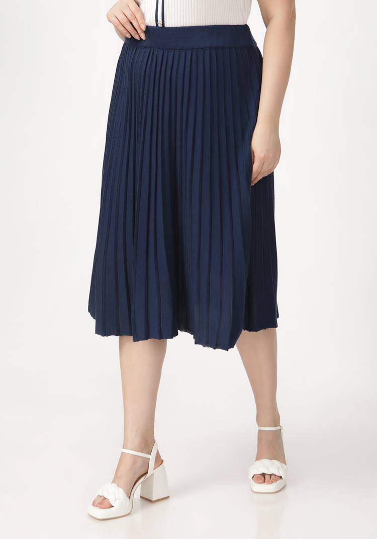 Юбка миди на резинке с имитацией плиссе шир.  750, рис. 5