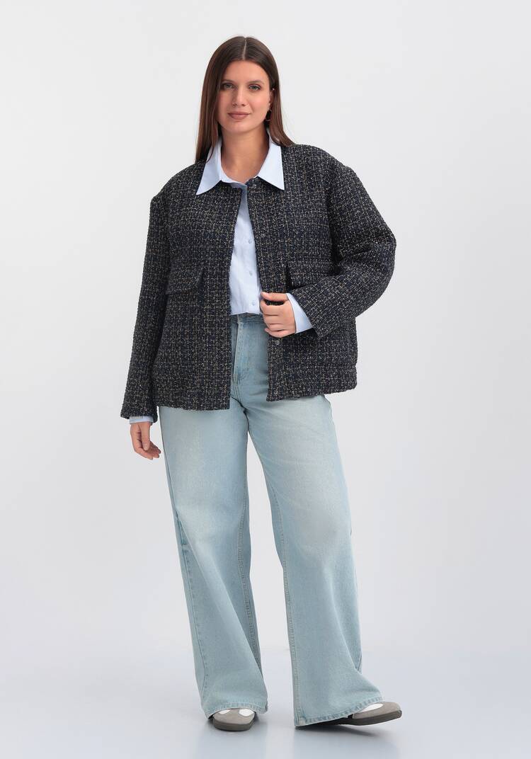 Твидовый бомбер шир.  750, рис. 13