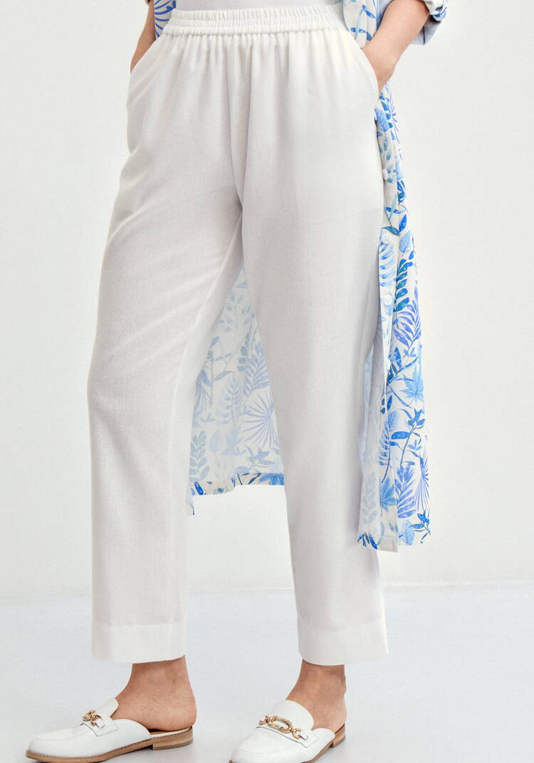 Брюки прямые изо льна шир.  750, рис. 10