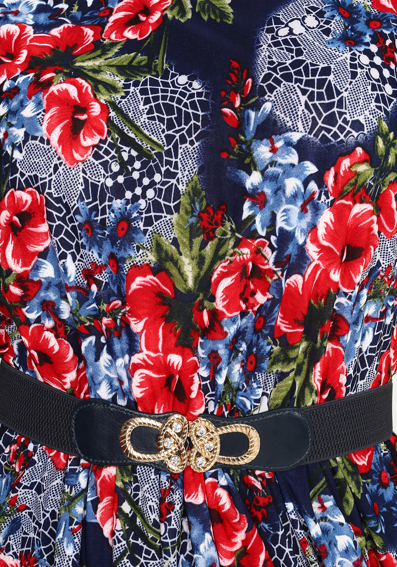 Платье-макси на эластичном поясе Bianka Modeno, размер 56, цвет красный - фото 8