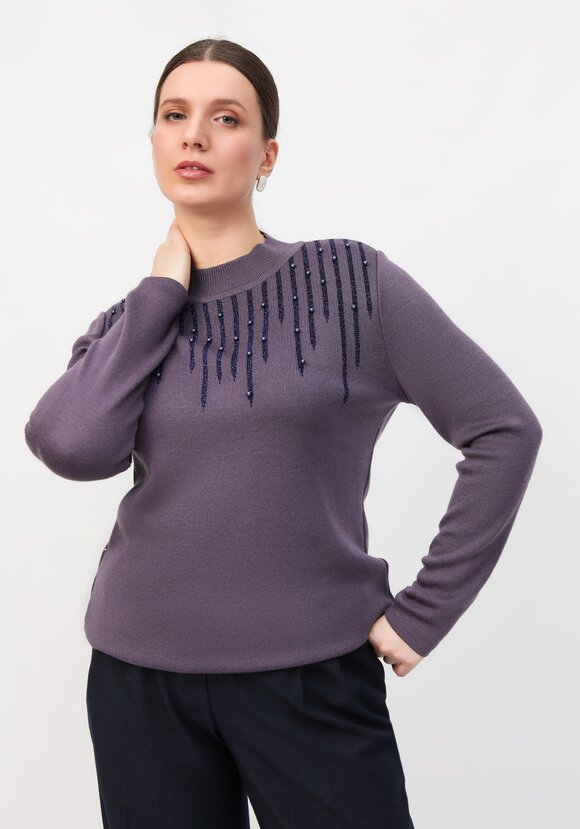 Джемпер с жемчугом и метанитью шир.  580, рис. 19