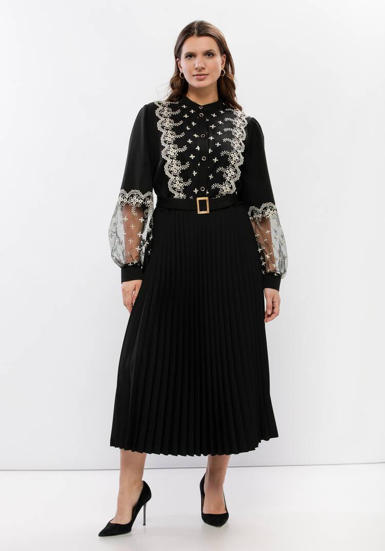 Платье с ажурным кружевом шир.  750, рис. 29