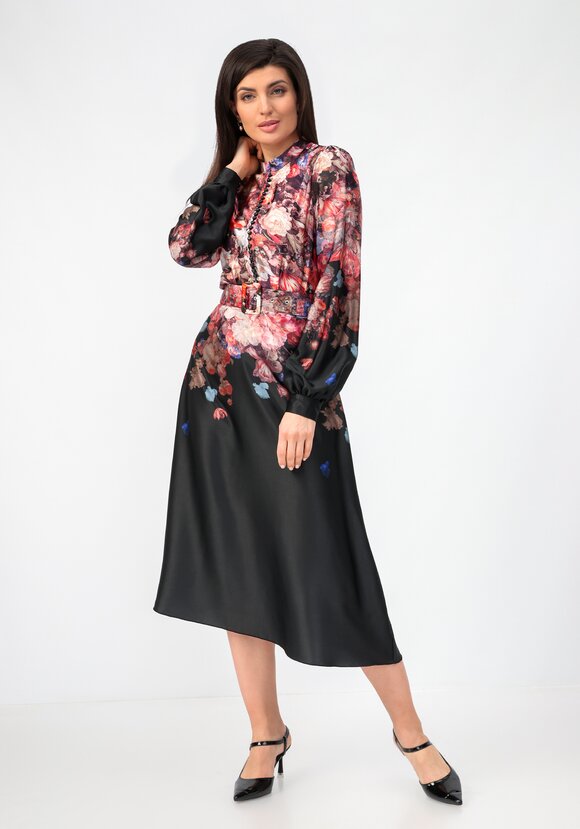 Платье с градиентным цветным рисунком шир.  580, рис. 18