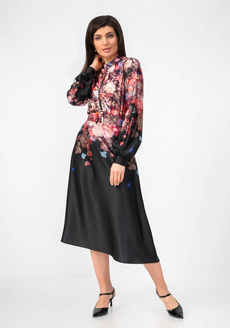 Платье с градиентным цветным рисунком шир.  750, рис. 18