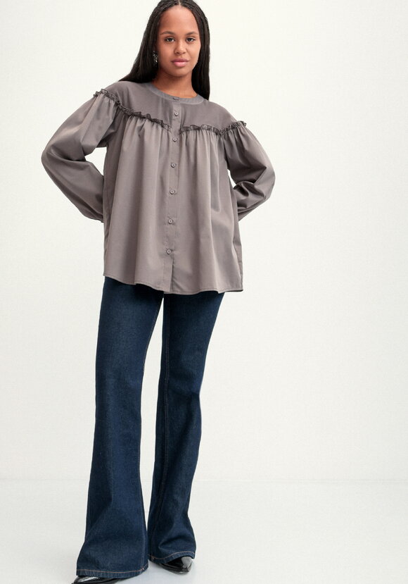 Блуза комбинированная с трикотажем шир.  580, рис. 16