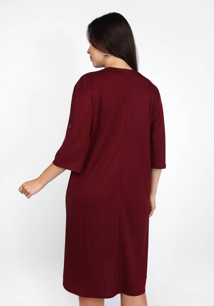 Платье-рубашка на пуговицах однотонное шир.  750, рис. 7