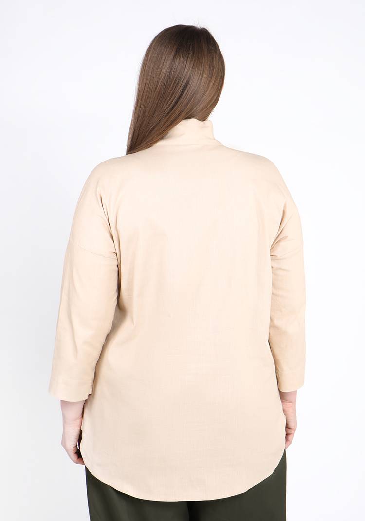 Блуза однотонная с карманами шир.  750, рис. 10