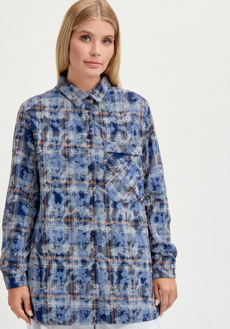 Рубашка в клетку на пуговицах с нашивкой шир.  750, рис. 4